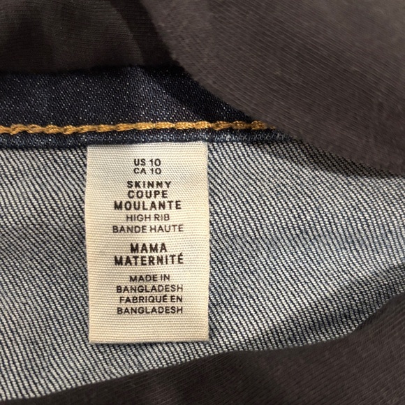 Women's Maternity Skinny Jeans in Dark Blue - Picture 2 of 3